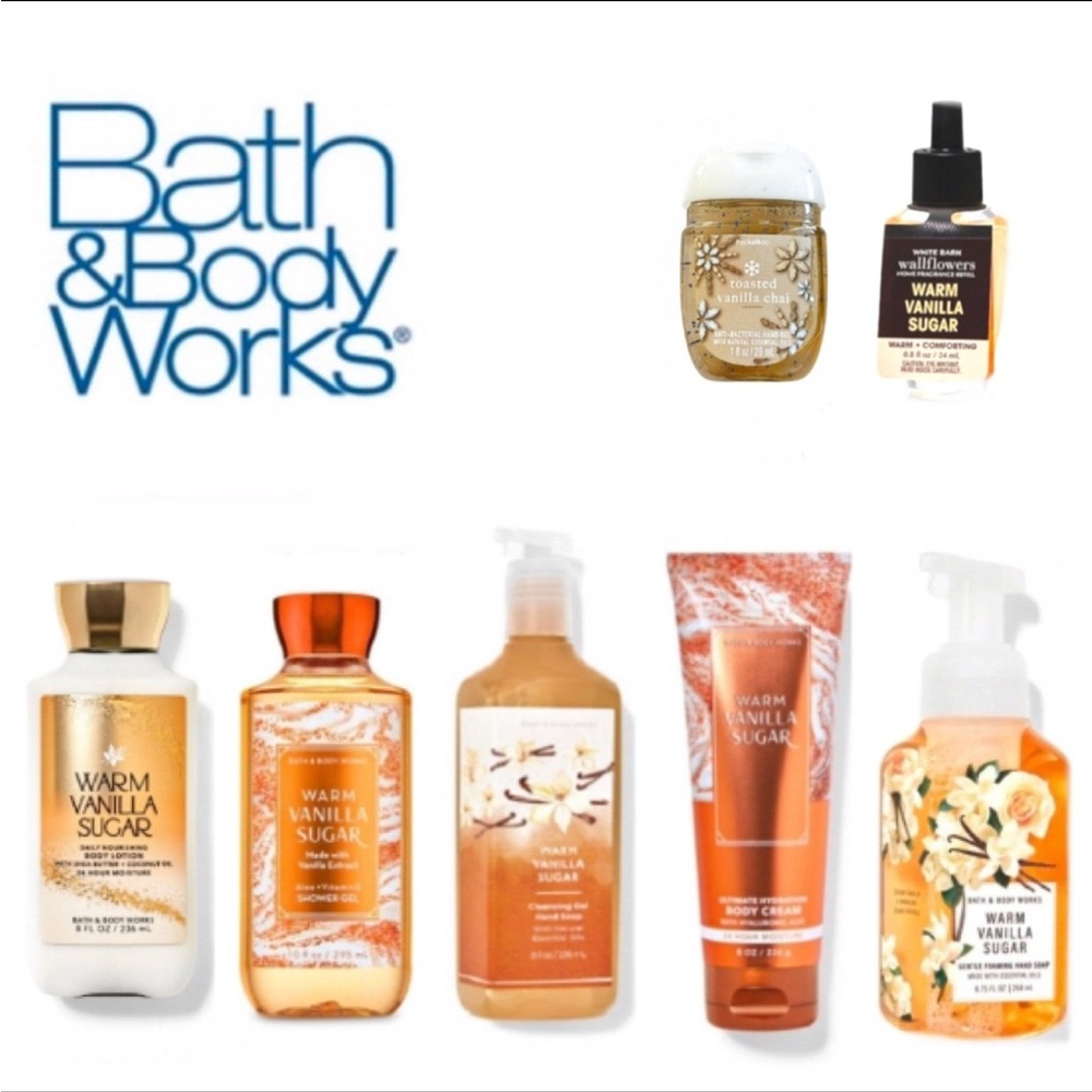 NEW Bath and Body Works Warm Vanilla Sugar Set + Free Gifts!